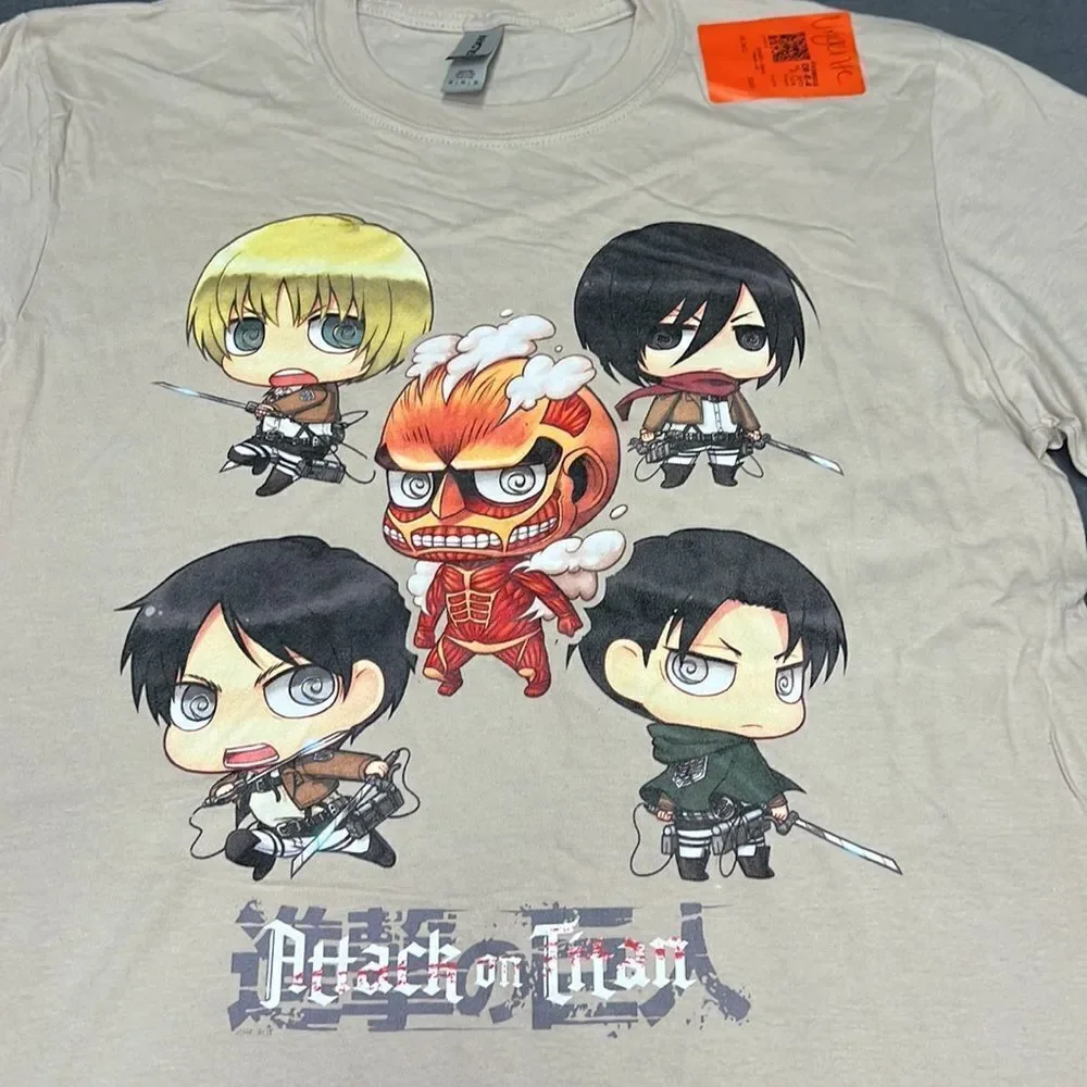 Attack on Titan Unisex Sand color Anime Graphic Tee Size Medium - Picture 6 of 6